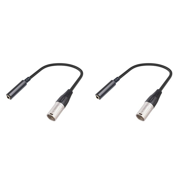 2X XLR Male to 1/4 Inch Female Cable,3 Pin Male to 6.35mm Socket Audio Cord, XLR Male to 6.35mm Microphone Audio Cable