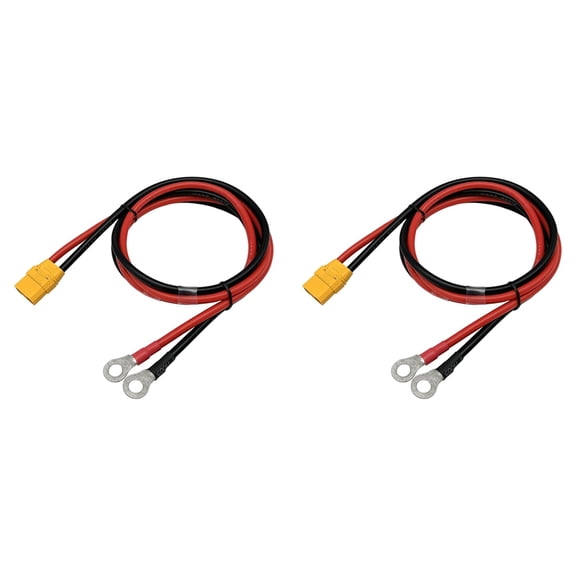 2X XT90H to O Ring Terminal Cable,XT90H Female to O Ring Connector Cable for RC Lipo Battery FPV Drone