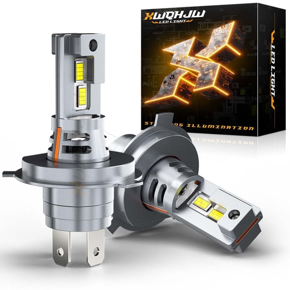 2X XWQHJW H4 9003 LED Headlight Kit Conversion Bulbs High Low Beam 6000K 12000LM