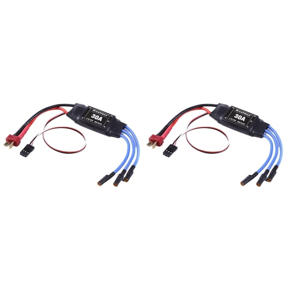 2X XXD Brushless 30A ESC 2-4S Electric Speed Controller with 5V 2A BEC for RC Multicopter Helicopter Airplane T Plug