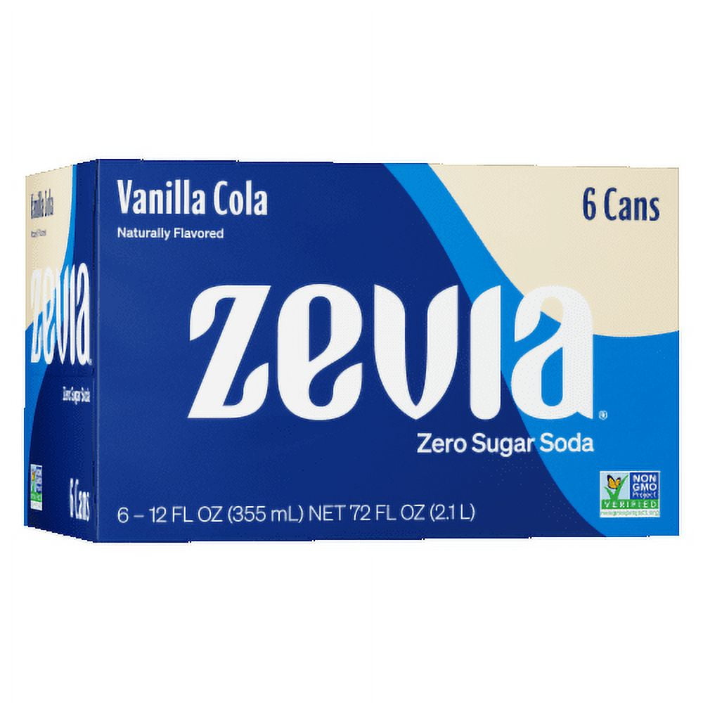 Vanilla　0206 2X - Zevia Vanilla Cola Zero Sugar Soda Cans - Walmart.com
