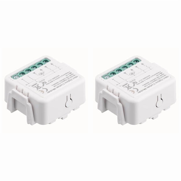 2X Zigbee Switch Light Curtain Dimmer Smart MINI Module C04 Control Breaker Curtain Switch Module Zero Fire Smart Switch