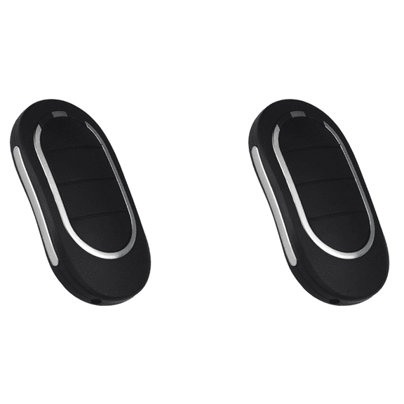 2X for Alutech AT-4n Remote Control 433MHz 4 Buttons Garage Door Learning Code Barriers Automation Keychain,2 x Remote Control,Black