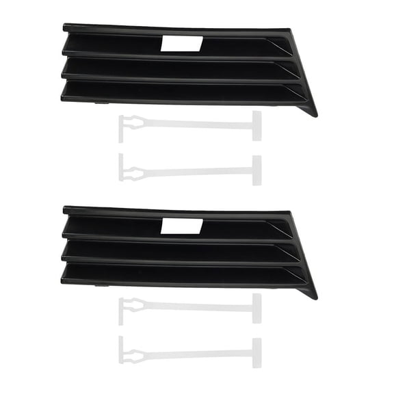 2X for   E-Class W210 1995, 1996, 1997, 1998 Bumper Tow Hook Cover Front