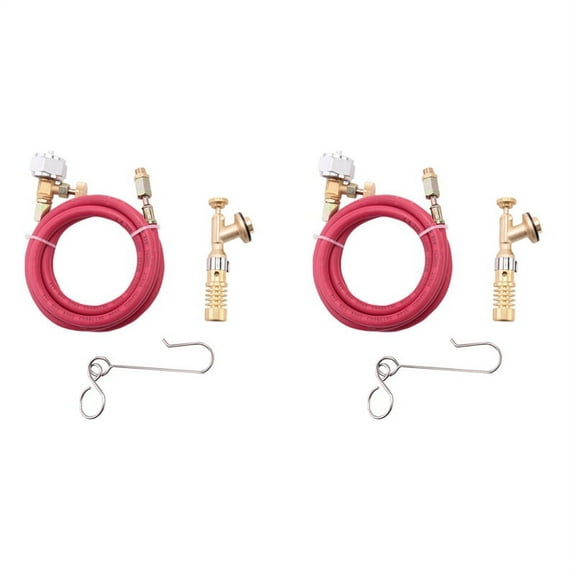 2X for Mapp Gas Turbo Torch Plumbing Turbo Torch with Hose for Solder Propane Welding Kit