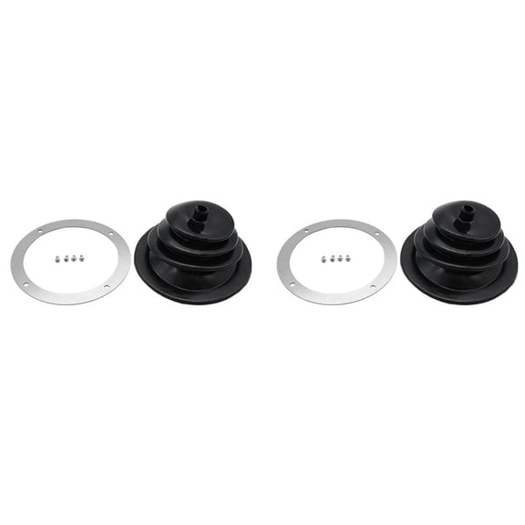 2X for Mr Gasket 1651 Shifter Boot Small Round Rubber 5.250 Inch Round Plate Gear Stick Shift Knob Cover Boot Gaiter