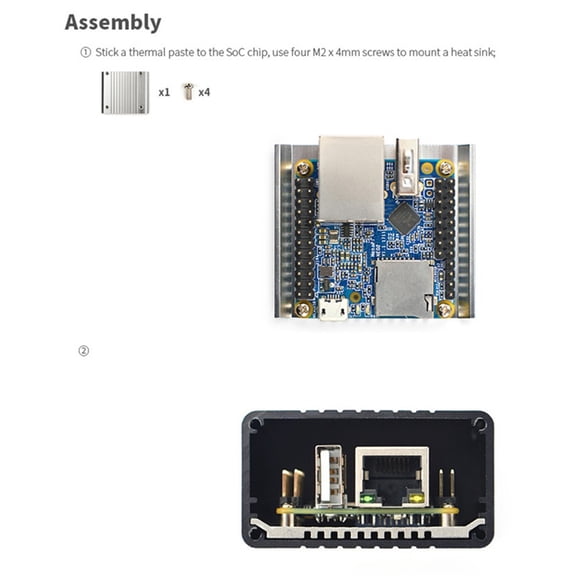 2X for NanoPi NEO Development Board+Heat Sink+Metal Case Kit Allwinner H3 Quad Core 512MB RAM Openwrt