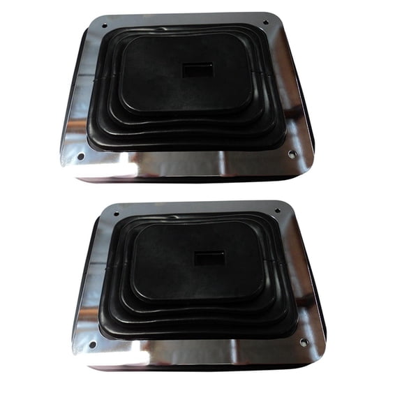 2X for Rubber Shifter Boot with Chrome Plate 5 5/8 Inch x 6 3/4 Manual Automatic 350