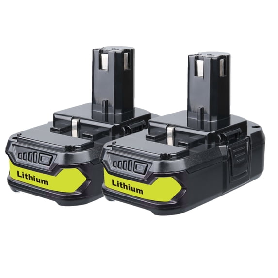 Vanon 2-pack black 3.6Ah 18V Lithium-Ion compact battery for Ryobi P102 P104 P108