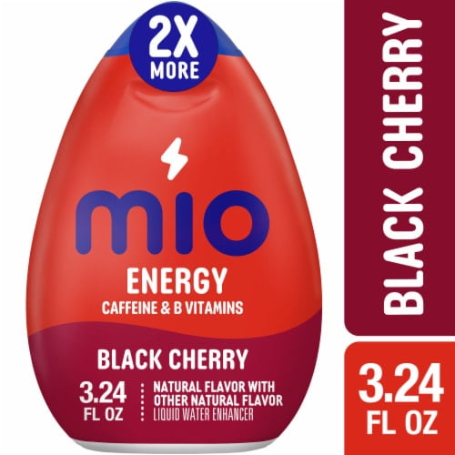 2X - mio Energy Caffeinated \u0026 B Vitamins Black Cherry Water Enhancer Bottle