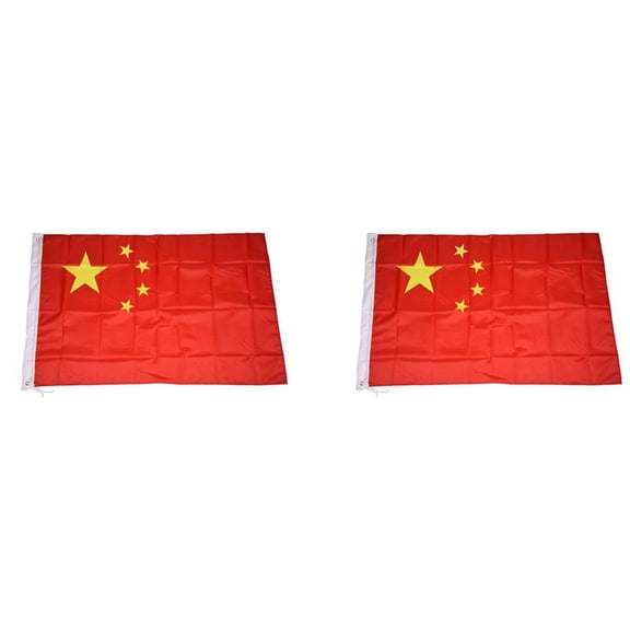 2X of China Flag 5Ft x 3Ft