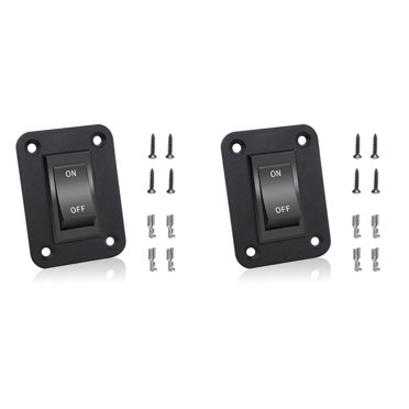 4 Gang 12V/24V DC Rocker Switch Panel Box – Blue LED, Dual USB & Voltmeter For Car/Boat/RV