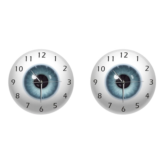 2X the Eye Eyeball with Beauty Contact Pupil Core Sight View Ophthalmology Mute Wall Clock Optical Store Wall Watch