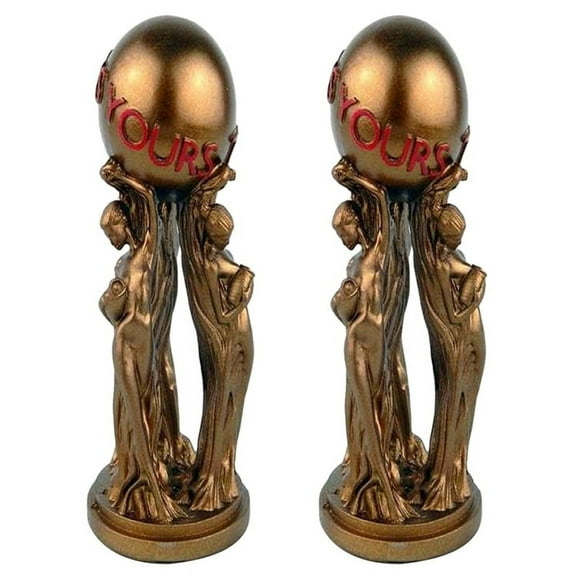2X the World is Your Statue Trophy for Office Home Decoration Birthday Graduation Ceremony Resin Statue