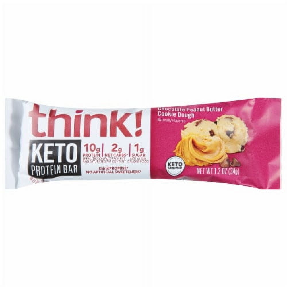 2X-think! Keto Chocolate Peanut Butter Cookie Dough Protein Bar - 1.2 oz