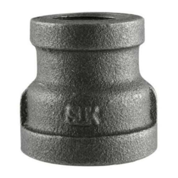 B&K 521-385HC 2 x 1 in. Malleable Iron Pipe Reducing Coupling, Black