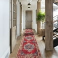 thumbnail image 1 of 2X10ft Hallway Runner Rug, Persian Blooms Design Washable Non-Skid Area Rug, Farmhouse Entryway Runner Area Rug for Living Room,Bedroom, Kitchen, Laundry Room-Red, 1 of 7