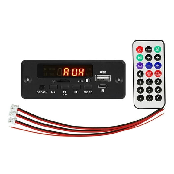 2X25W 50W Amplifier MP3 Player Decoder Board 5V-12V 5.0 Car FM Radio Module Support TF USB AUX Player Decoder
