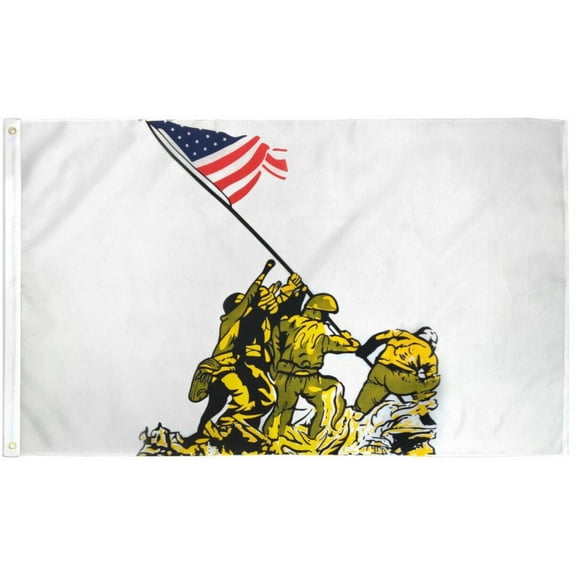 2X3 FT IWO JIMA FLAG WWII PACIFIC VETERAN VET USMC 100D