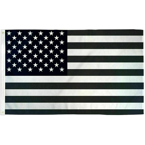 2X3 Flag Black White USA United States America Protest Lives Resist Equal Anti