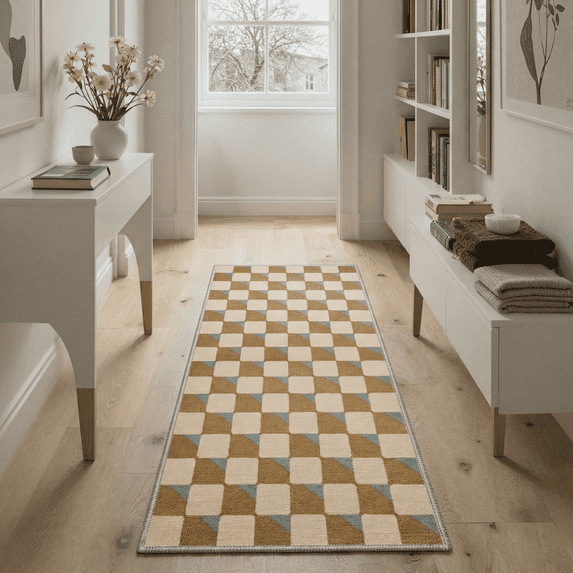 2X7 Runner Rug Machine Washable, Kitchen Runner Rug for Floor and Hallway, Non Slip Throw Area Rug with Rubber Backing for Living Room、 Entryway、Bedroom and Dining Room
