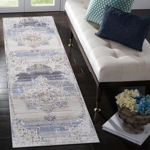 2X8' Medallion Runner Area Rug,Indoor Stain Resistant Soft Long Floor Mat Carpet
