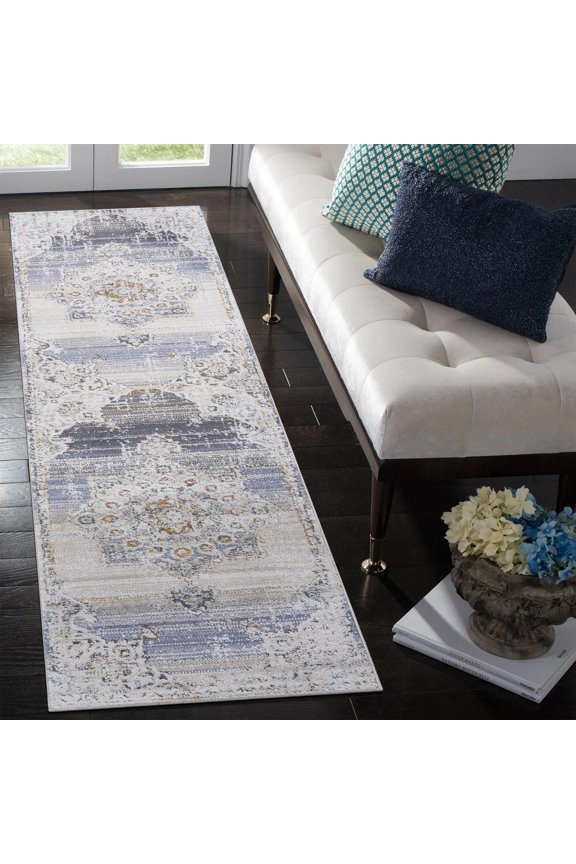 2X8' Medallion Runner Area Rug,Indoor Stain Resistant Soft Long Floor Mat Carpet