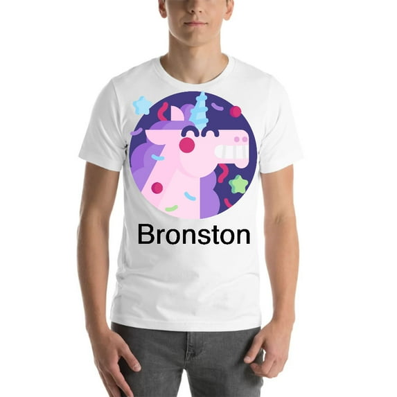 2XL Bronston Party Unicorn Short Sleeve Cotton T-Shirt By Undefined Gifts