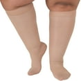 thumbnail image 1 of 2XL Extra Large Sheer Compression Stockings for Women 15-20mmHg - Beige, 2X-Large, 1 of 10