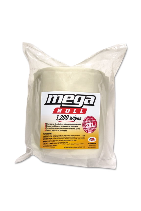 , TXLL420CT, Mega Roll Wipes Refill, 2 / Carton, White