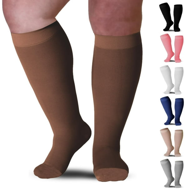 Absolute Support 2XL Mojo Unisex Compression Stockings 20 30mmHg Varicose Veins Brown 2XL