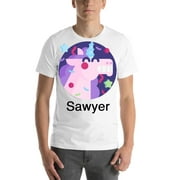 2XL Sawyer Party Unicorn Short Sleeve Cotton T-Shirt By Undefined Gifts