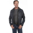 thumbnail image 1 of 2XL Soft Lamb with Removeable Hoodie Jacket, Navy, 1 of 1