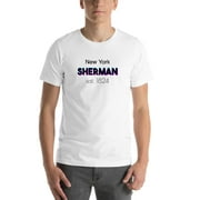 2XL Tri Color Sherman New York Short Sleeve Cotton T-Shirt By Undefined Gifts