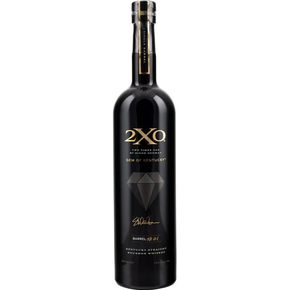 2XO Gem of Kentucky, Single Barrel, Double Oaked Bourbon Whiskey, 750ml Glass Bottle, 54% ABV, 25.4 fl oz