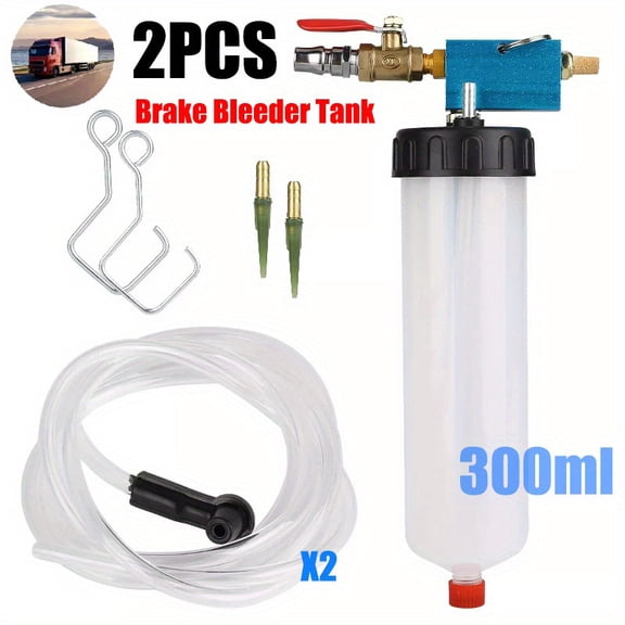 2XPneumatic Brake Fluid Extractor, Brake Bleeder Kit Vacuum Pump Bleeding Tool for Brake Oil Power Steering Oil Quick Extraction & Replacement on Car Motorcycle