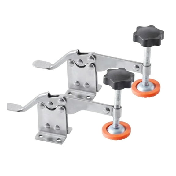 2XToggle Clamps Woodworking HeavyDuty Quick-Release Clamp Latch Push Pull Foot Workbench Clamping Clamps for Woodworking,2*Quick clamps,As shown