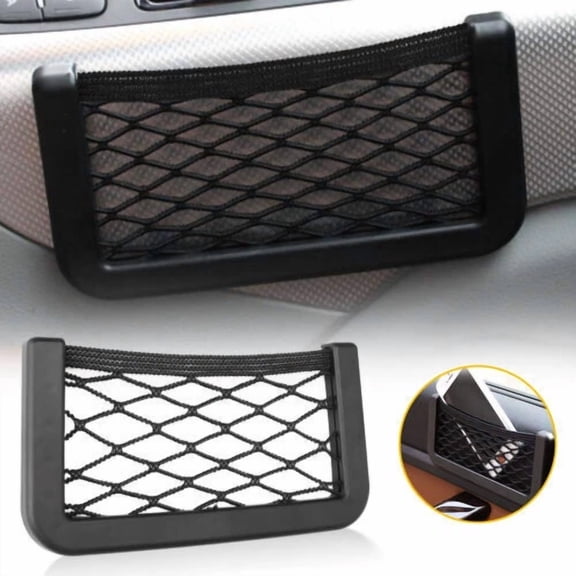 2Xbody Edge Elastic Net Storage Phone Holder Auto Car Interior Accessories Black