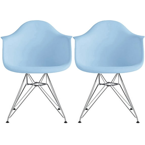 2Xhome Dining Chair, Set of 2, Blue