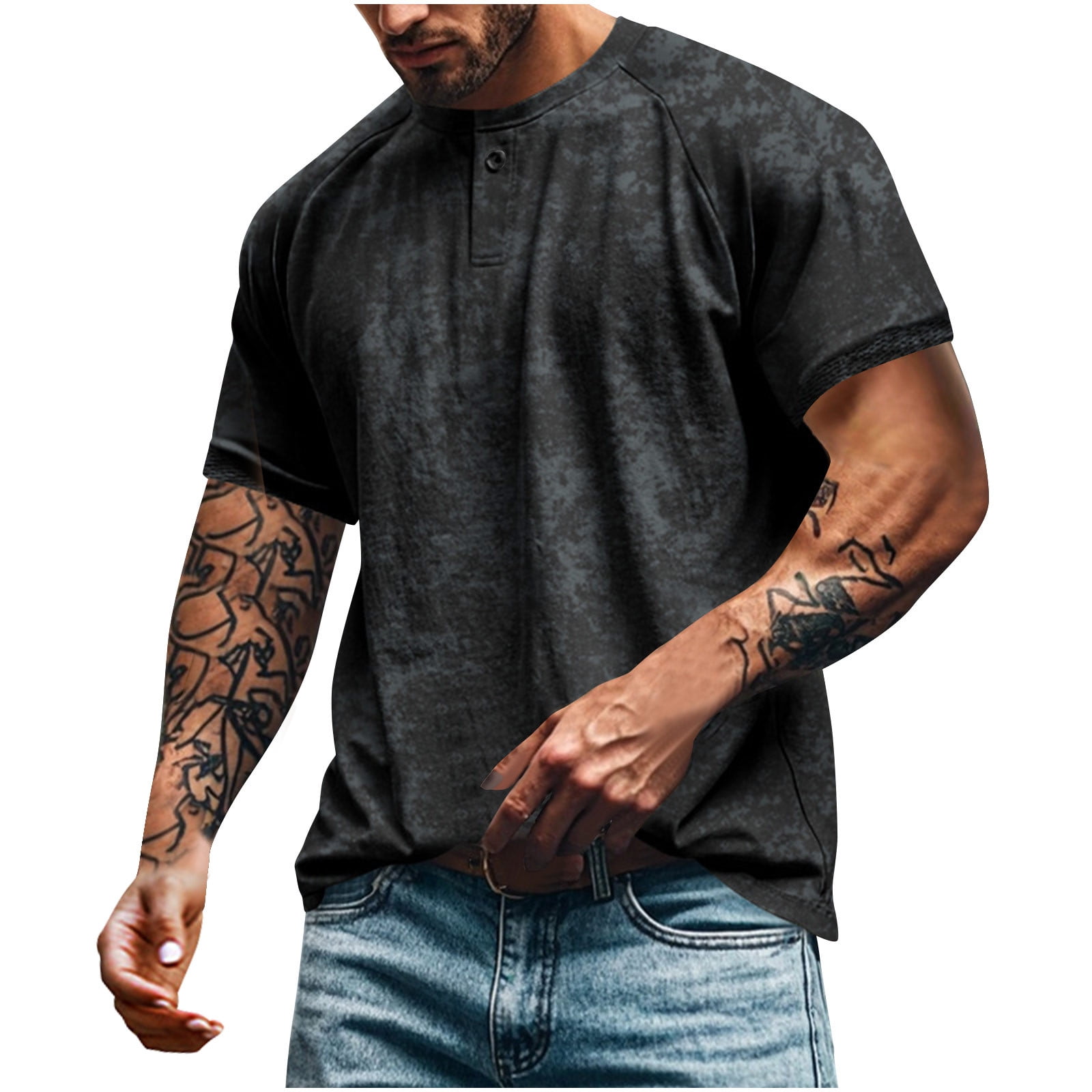 2Xl Tall Shirts for Men Tall T Shirts Mens Short Sleeve Tops Retro ...