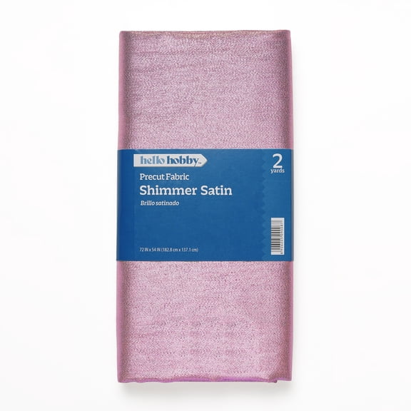 Hello Hobby Shimmer Satin Metallic Fabric, 54" Wide, 2-Yard Cut, Purple