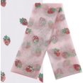 thumbnail image 1 of 2Yard 64.4 Inch Width Embroidered Strawberry Mesh Lace Fabric Beading Sequin Sewing Lace Trim Fabrics Embroidery Applique Ribbons for DIY Handmade Clothing Accessories Embellishments Pink, 1 of 7