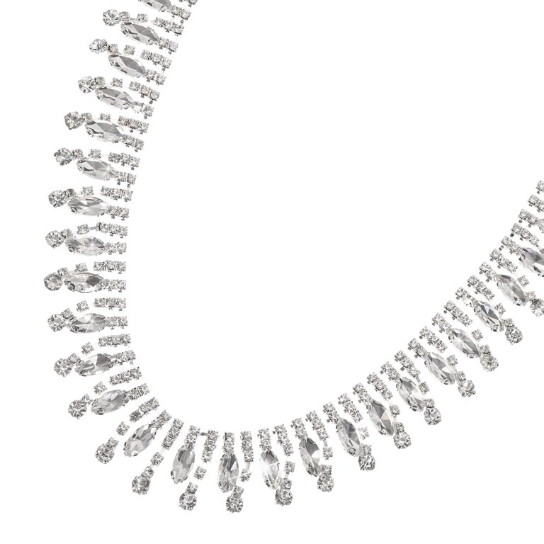 Crystal Rhinestone Fringe Trim