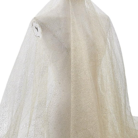 2Yards67.7inch Spider Web Lace Net Iridescent Stretch Fish Net Fabric Colorful Openwork Mesh Gauze Tulle Fabric for DIY Making