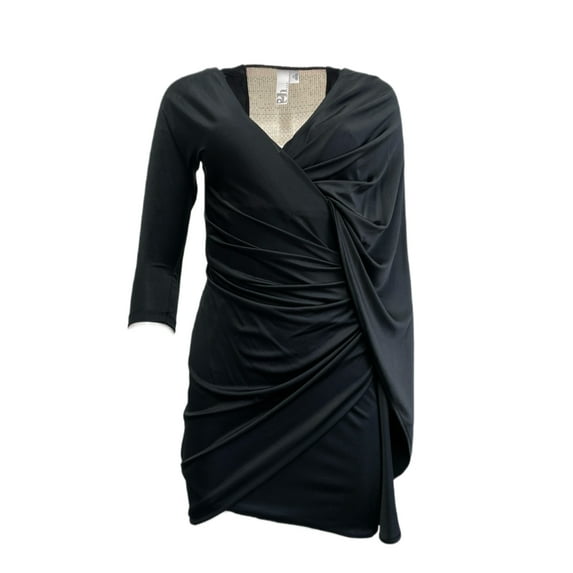 2b.RYCH Women's Sequin Adorned Ruched Dress Extra Small Black