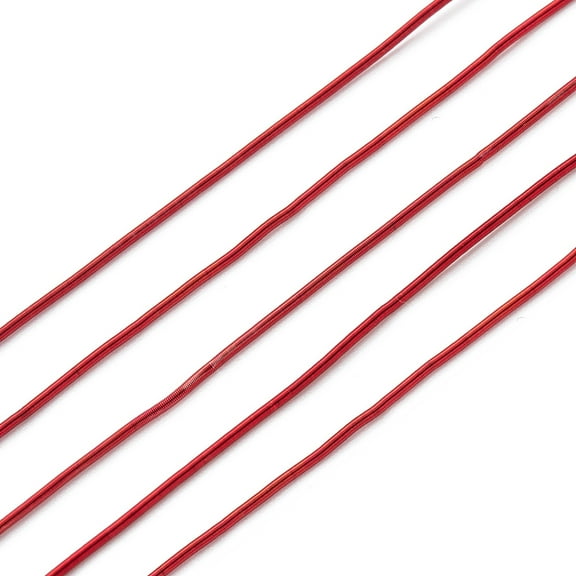 2bags French Wire Gimp Wire Flexible Round Copper Wire Metallic Thread for Embroidery Projects and Jewelry Making Dark Red 18 Gauge(1mm) 10g/bag