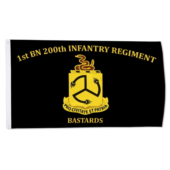 2but 1st BN 200th Infantry Regiment Bastards Flag Military Flags Polyester 3x5 FT Indoor Outdoor Banner