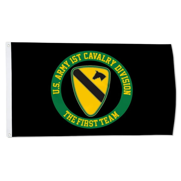 2but 1st Cavalry Division The First Team Flag CAV US Army Flags Polyester 3x5 FT Indoor Outdoor Banner