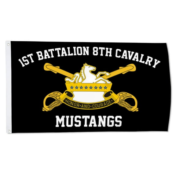 2but 1st bn 8th Cavalry Flag Mustangs flags CAV US Army Military Flags Polyester 3x5 FT Indoor Outdoor Banner