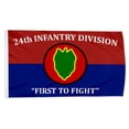 thumbnail image 1 of 2but 24th Infantry Division Flag First to Fight banner US Army Military ID Flags Polyester 3x5 FT Indoor Outdoor, 1 of 4